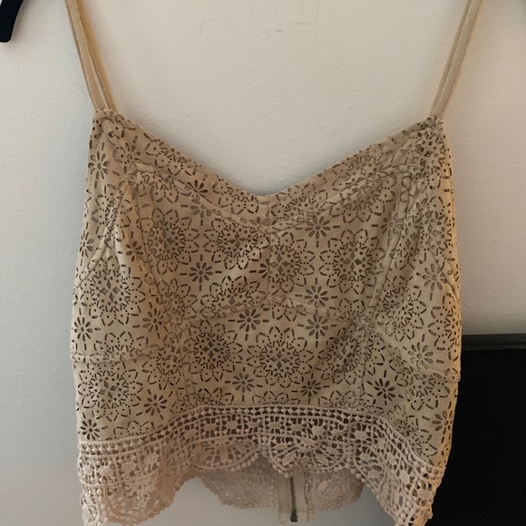 Francesca's Collections Tops - Boutique tan crop top Francesca's Collections Tops - Boutique tan crop top